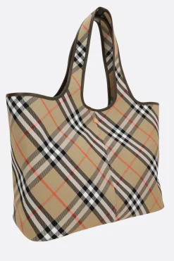 borsa tote Check media in twill