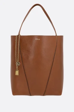 borsa tote Chloé Spin media in pelle martellata