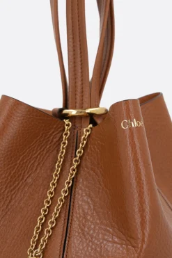 borsa tote Chloé Spin media in pelle martellata