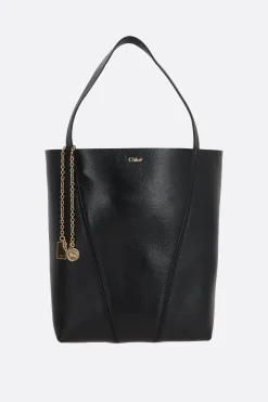 borsa tote Chloé Spin media in pelle martellata