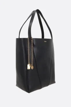 borsa tote Chloé Spin media in pelle martellata