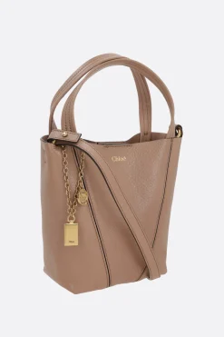 borsa tote Chloé Spin small in pelle martellata