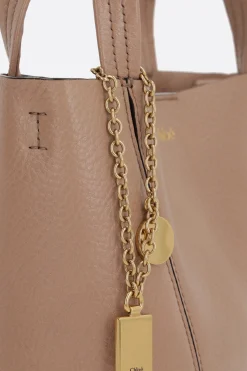 borsa tote Chloé Spin small in pelle martellata