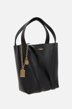 borsa tote Chloé Spin small in pelle martellata