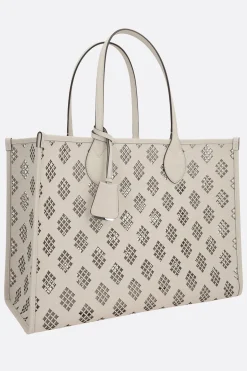 borsa tote in pelle GG laser-cut