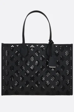 borsa tote in pelle GG laser-cut