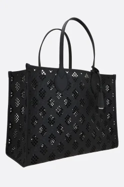 borsa tote in pelle GG laser-cut