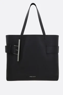 borsa tote McQueen Sling T-bar in pelle martellata