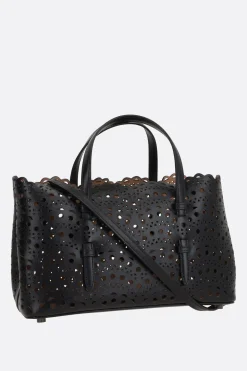 borsa tote Mina 25 E/W in pelle laserata