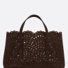 borsa tote Mina 25 E/W in suede laserato