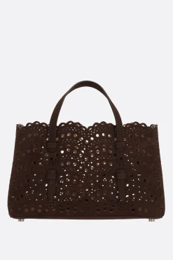 borsa tote Mina 25 E/W in suede laserato