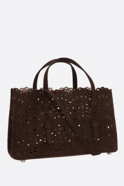 borsa tote Mina 25 E/W in suede laserato