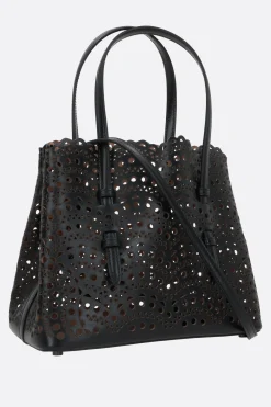 borsa tote Mina 25 in pelle laserata
