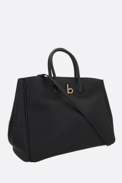 borsa tote Rocking Horse media in pelle martellata