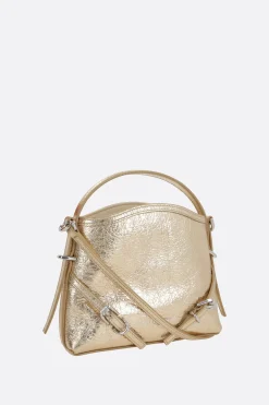 borsa Voyou nano in pelle laminata