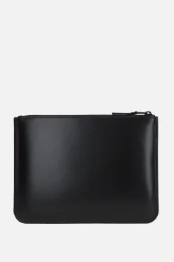 busta large in pelle liscia