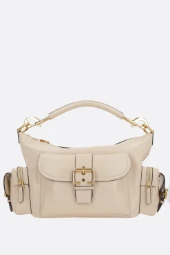 Camera Bag media in pelle lucida