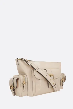 Camera Bag media in pelle lucida