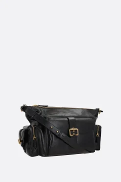 Camera Bag media in pelle lucida