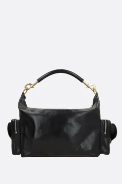 Camera Bag media in pelle lucida