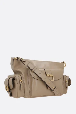 Camera Bag media in pelle lucida