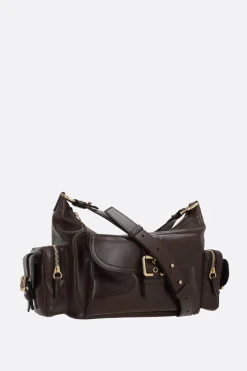 Camera Bag media in pelle lucida