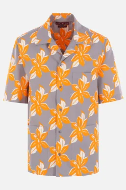 camicia bowling in popeline stampato