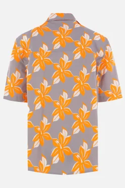 camicia bowling in popeline stampato