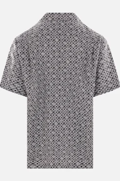 camicia bowling in twill stampa cravatteria