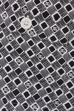 camicia bowling in twill stampa cravatteria
