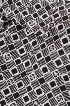 camicia bowling in twill stampa cravatteria
