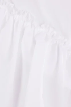camicia cropped a maniche corte in popeline