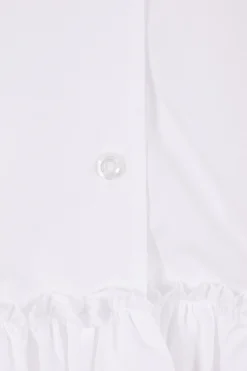 camicia cropped a maniche corte in popeline