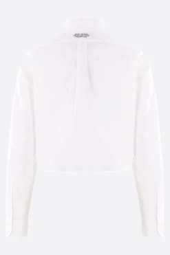 camicia cropped in popeline