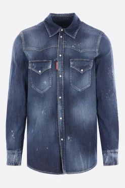 camicia Fashion Western in denim stretch