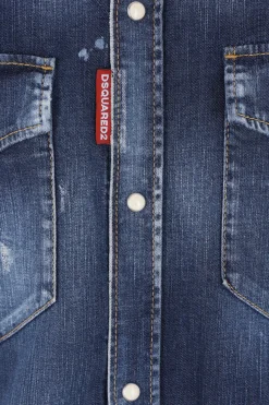 camicia Fashion Western in denim stretch