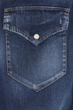 camicia Fashion Western in denim stretch