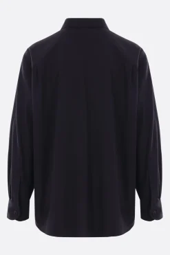 camicia in crepe di lana