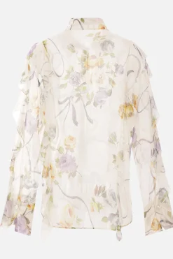 camicia in creponne stampa floreale