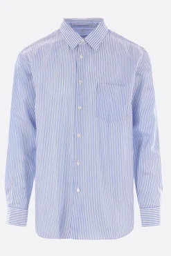 camicia in cupro a righe