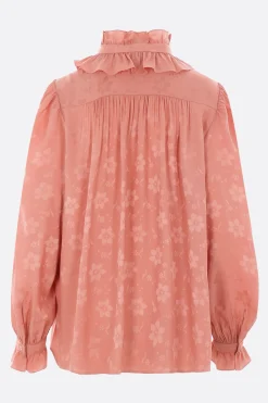camicia in jacquard floreale