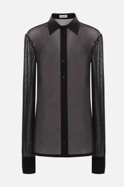 camicia in jersey crepe
