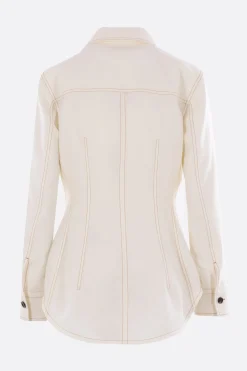 camicia in lana leggera