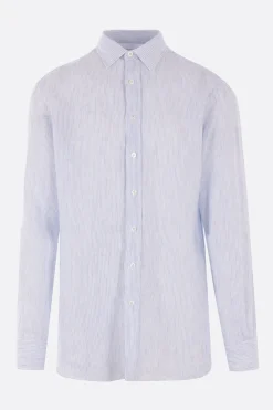 camicia in lino a righe