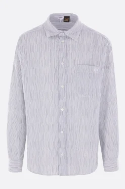 camicia in misto cotone a righe