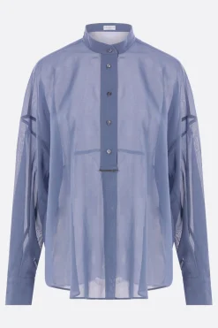 camicia in organza di cotone