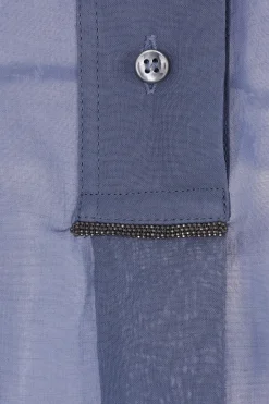 camicia in organza di cotone