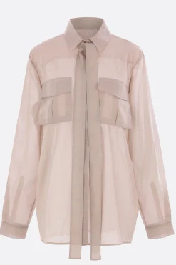 camicia in organza di cotone