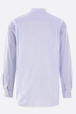 camicia in popeline a righe patchwork