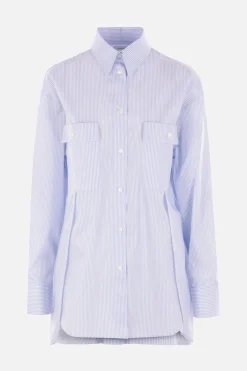 camicia in popeline a righe